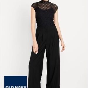 Old Navy Women's Elegant Black Wide-Leg Trousers